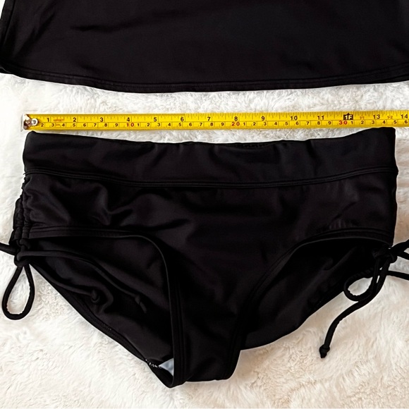 Nike Two Piece Swimsuit Black with Orange and Pink Size 8 - Picture 15 of 15